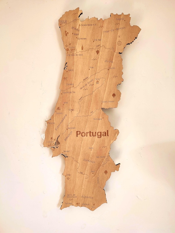 Carte du Portugal décoration murale