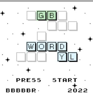 GB Wordyl Game Cartridge for Game Boy and Game Boy Color Homebrew Game image 6
