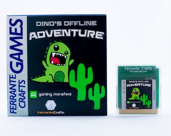 Dino's Offline Adventure - Game Cartridge for Game Boy - Homebrew Game