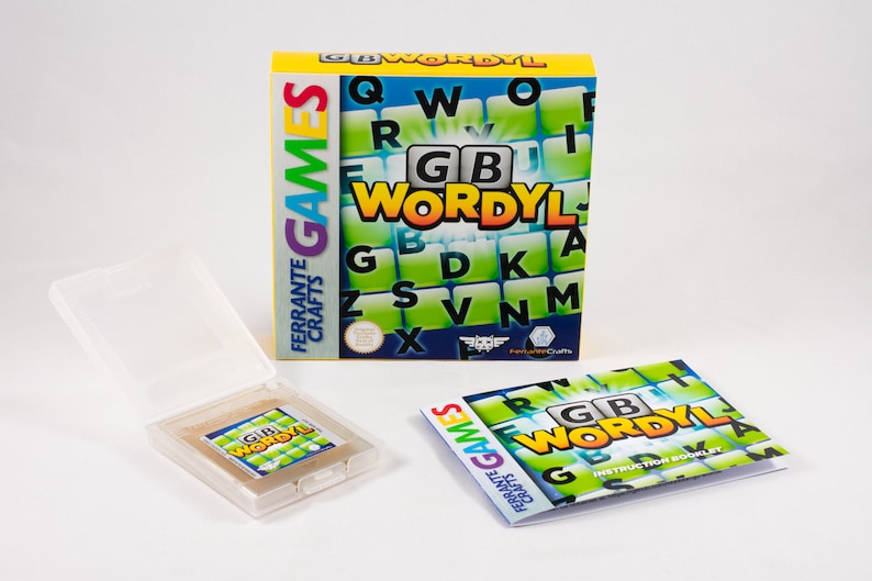 GB Wordyl Game Cartridge for Game Boy and Game Boy Color Homebrew Game image 1