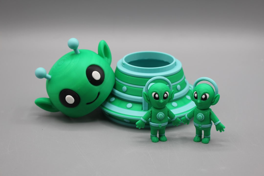Flexi Alien Spaceship Container | 3D Printed Articulated Alien ...