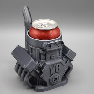 V8 Engine Can Holder | 3D Printed Drink Koozie | Car Enthusiasts | Garage Decor