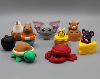 Clicker Animal Fidget porte-clés | Jouet agité | Jouet sensoriel imprimé en 3D