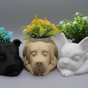 Sleepy Puppy Succulent Planter, Unique Gift for Dog Lovers