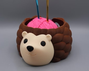 Hedgehog Yarn Bowl | 3D Printed Crochet Knitting Yarn Bowl | Crafting Accessories