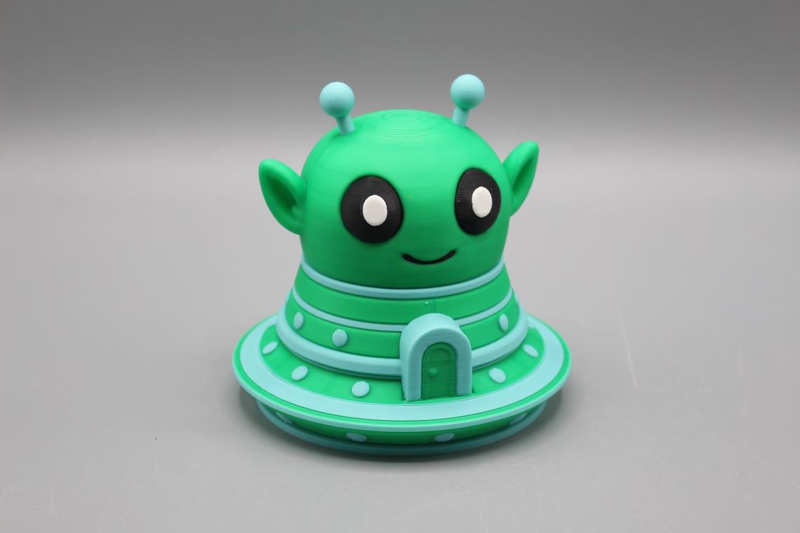 Flexi Alien Spaceship Container | 3D Printed Articulated Alien ...
