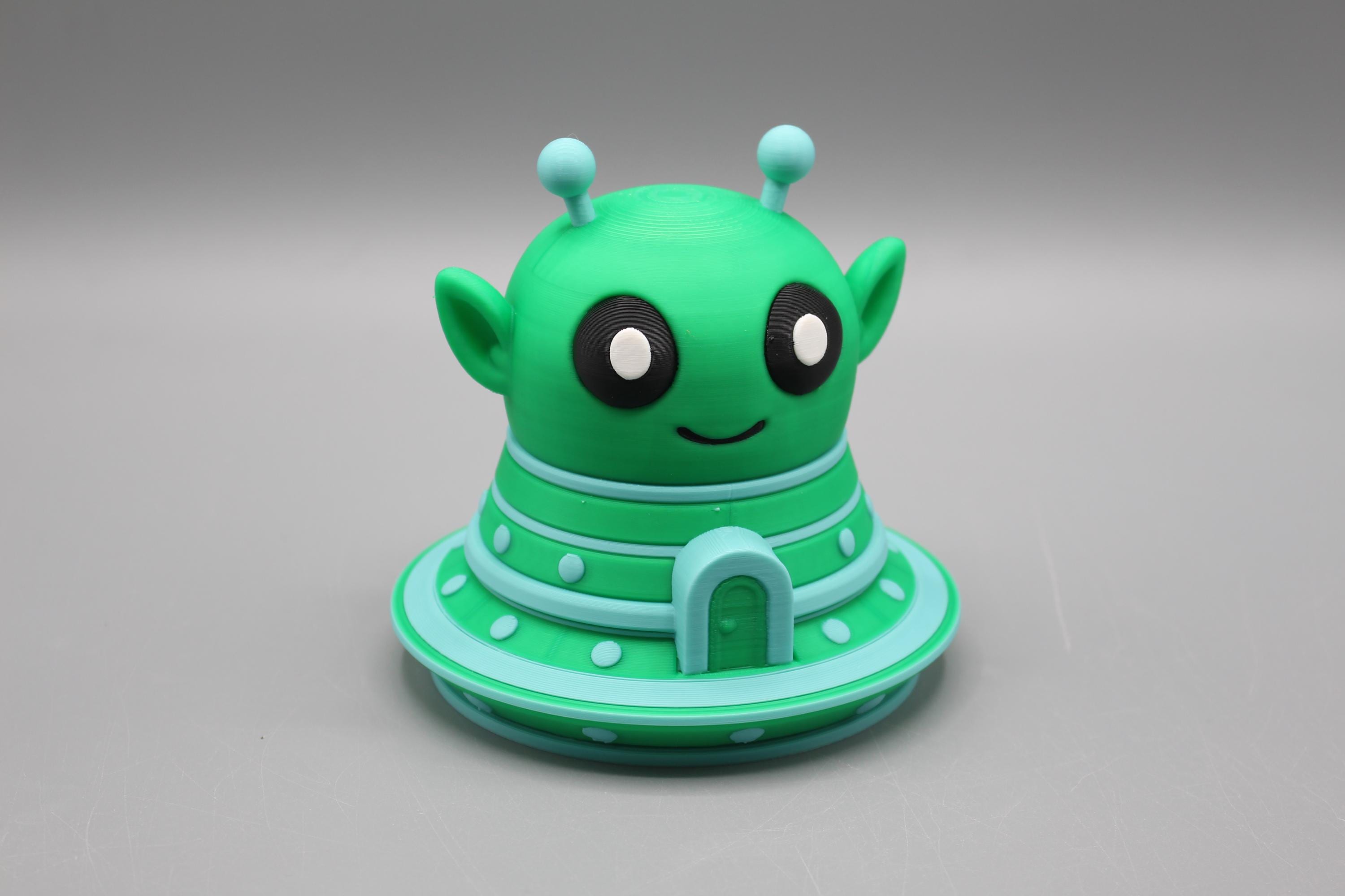 Flexi Alien Spaceship Container | 3D Printed Articulated Alien ...