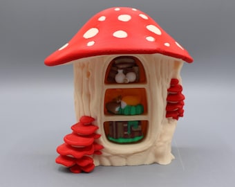 Mushroom Library Fidget Clicker | 3D Printed Whimsical Curiosity | Sensory Fidget Toy | Cottage Core Desk Decor