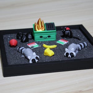 Zen Garden Dumpster Fire Clicker| Mini Desktop Decor | Sensory Fidget