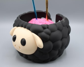 Schafwollschüssel | 3D gedruckte gehäkelte Strickgarn Schüssel | Bastelzubehör