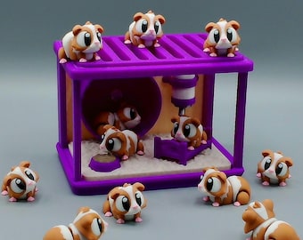 Juego flexible de hámster / Juguete sensorial articulado impreso en 3D para hámster / Regalos de escritorio