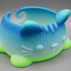 Yarn Bowl Knitted Cat | 3D Printed Crochet Yarn Bowl | Gifts for Mom | Gifts for Grandma