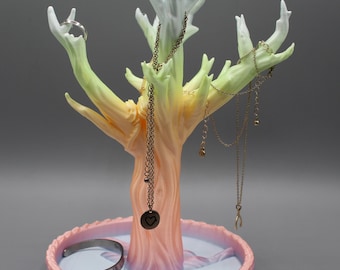Árbol de joyería encantado para collares, organizador de joyas, organizador de moda y decoración del hogar.