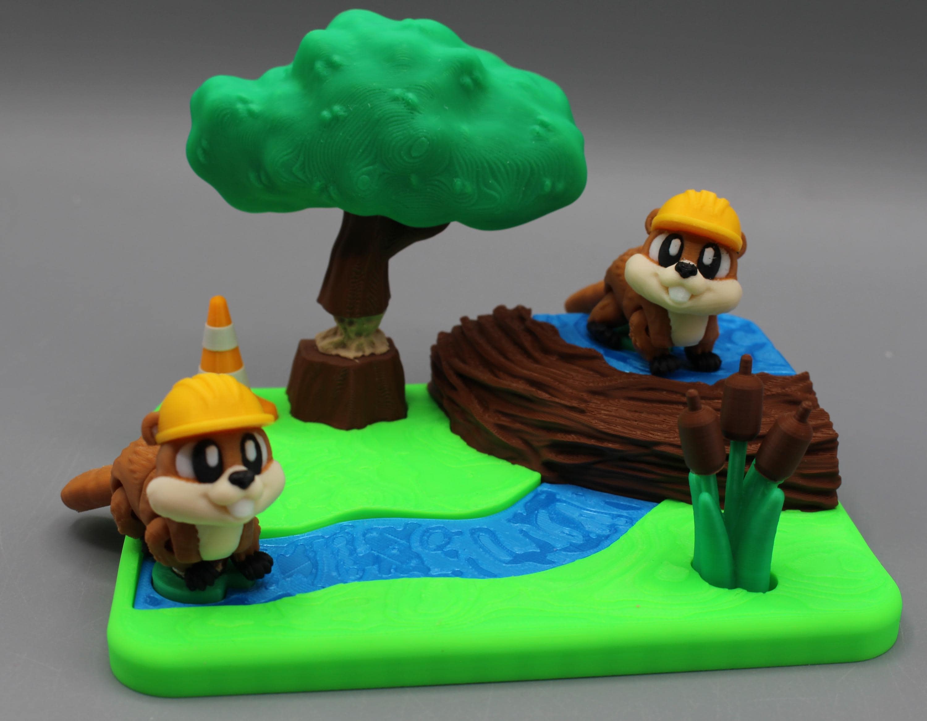 Flexi Busy Beaver Dam Playset | 3D Printed Articulated Beaver Diorama ...