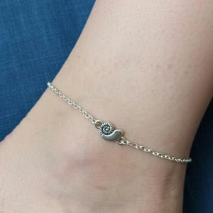Shell Ankle Bracelet: Silver Beach Anklet, Adjustable Size