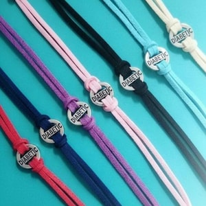 Diabetic bracelet Choose Colour diabetes awareness medical id jewellery gifts