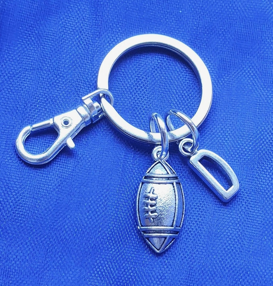Rugby Ball Keyring With Initial Personalised Gifts Sports - Etsy