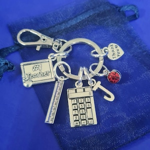Math Teacher Keyring: Thank You Gift for Mathematics Teacher