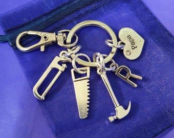 Papa keyring personalised gifts builder construction worker handyman