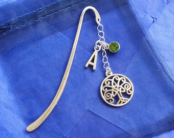 Celtic Tree bookmark personalised Choose initial birthstone mothers birthday