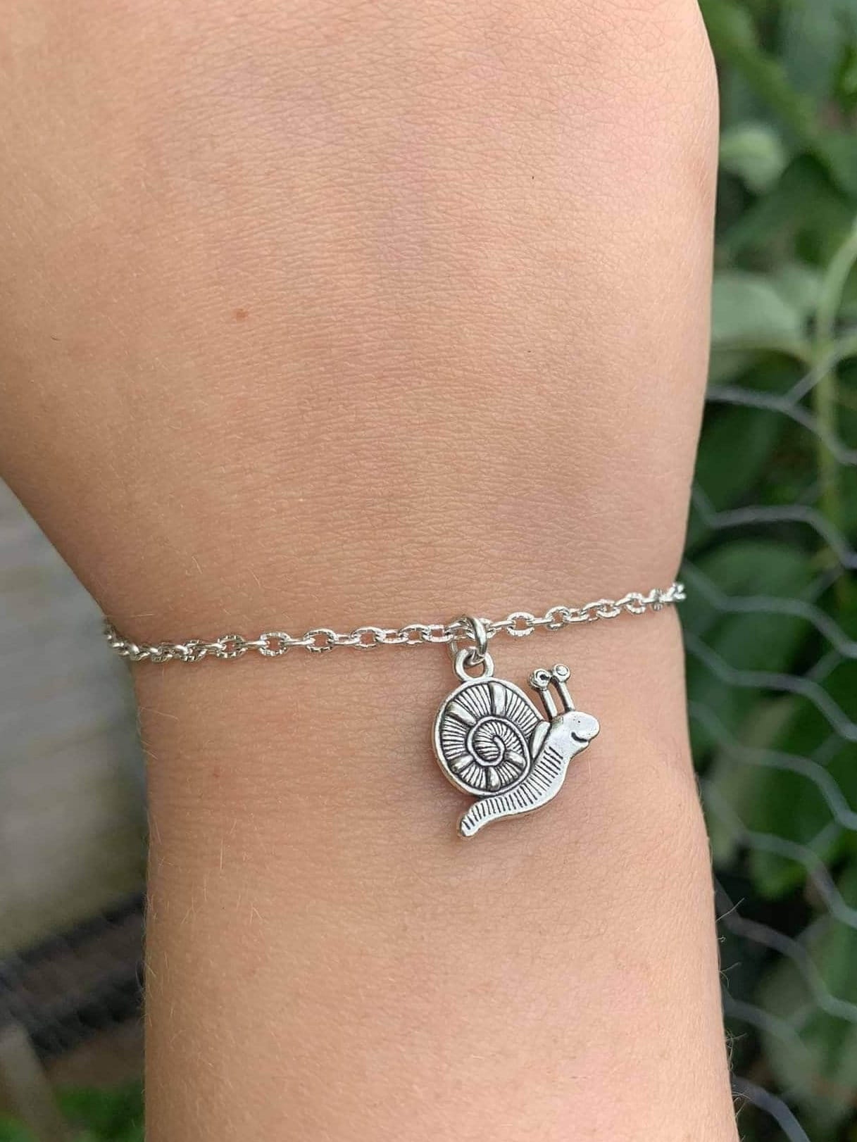 Snail Bracelet personalised option Silver plated ANY SIZE jewellery Birthday gift bag