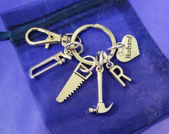 Husband keyring personalised gifts builder construction worker handyman