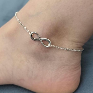 Eternity Ankle Bracelet Anklet ANY SIZE plus child jewellery Birthday gift bag infinity summer