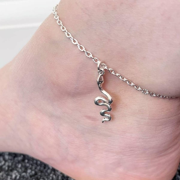 Snake Ankle Bracelet Anklet ANY SIZE plus child jewellery Birthday gift bag infinity witches Goth