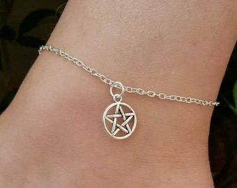 Pentagram Ankle Bracelet Anklet Any size plus child jewellery Birthday gift bag summer beach holiday