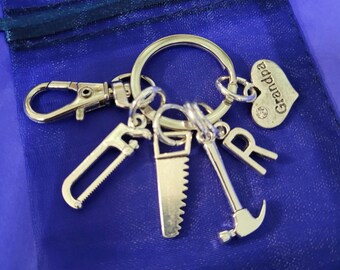 Grandpa keyring personalised gifts builder construction worker handyman