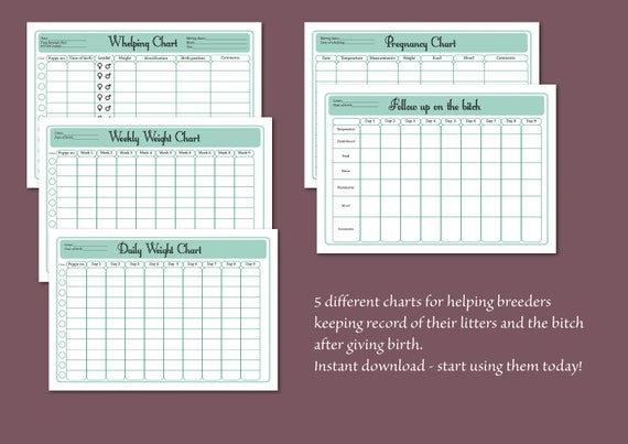 Whelping Charts And Forms