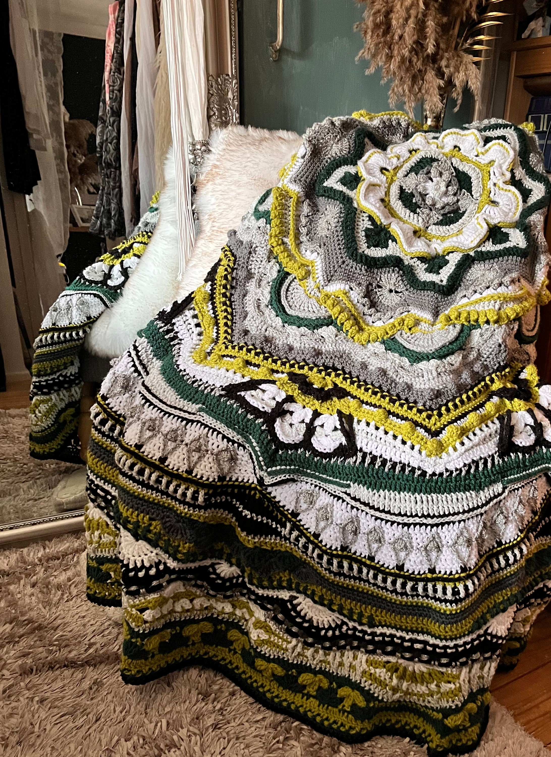 Afghan Mandala Madness Throw/blanket - Etsy