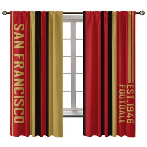 San Francisco Blackout Curtain (2 Panel)  Customizable Size, Text, Logo.
