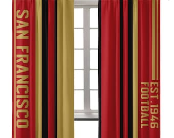 San Francisco-verduisteringsgordijn (2 panelen) Aanpasbaar formaat, tekst, logo.