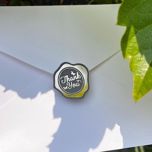 Embossed Thank You Stickers: Off-White Paper, Elegant Packaging (2.8x3cm)