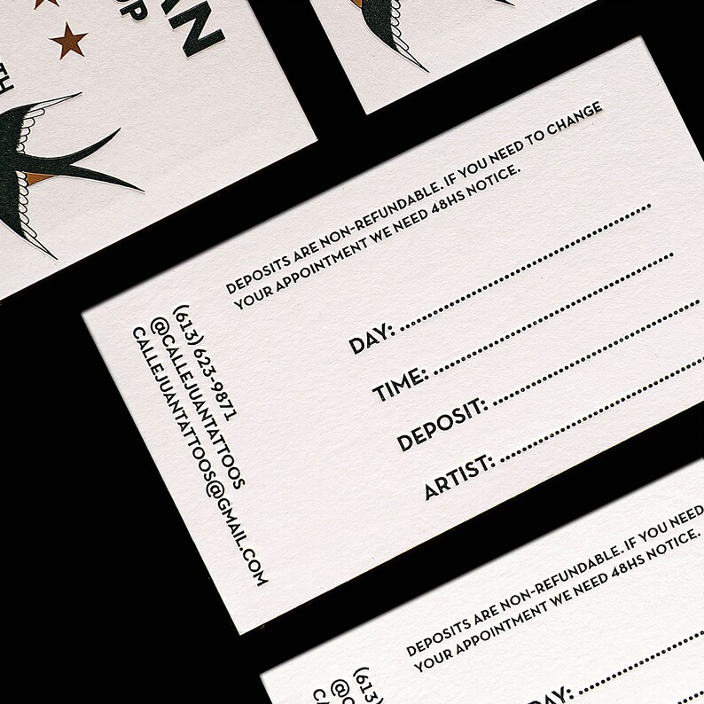 Letterpress Printed Calling Cards Custom, Letterpress Cards Custom