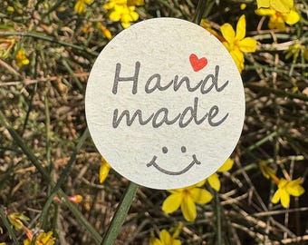 Pegatinas en relieve hechas a mano: papel blanquecino, pegatinas redondas