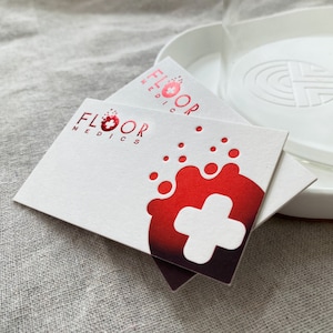 200pcs| Red Gold Stamping Business Cards| Letterpress -600gsm /32pt White Cotton Thick Paper|Design and Print |Artwork Custom|logo design
