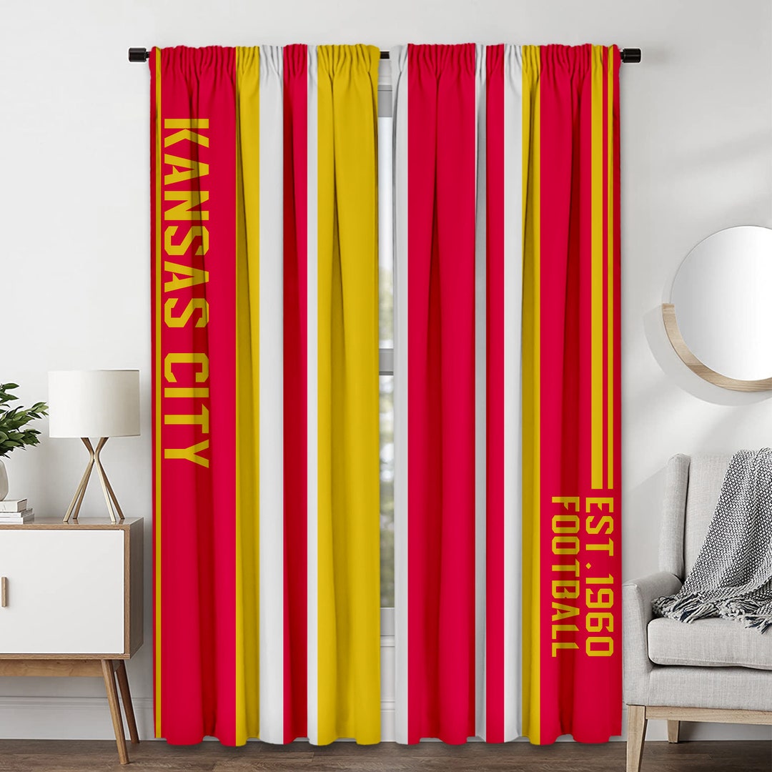 Kansas City Curtains 2 Panel Custom Made Size, Text, Logo Etsy