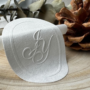 Pegatinas personalizadas en relieve, relieve ciego, etiqueta con logotipo personalizado, pegatinas para bodas, color blanco cremoso, 200 unidades