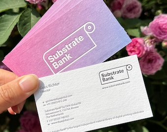 Custom Letterpress Business Cards: Cotton Paper, Color Printing