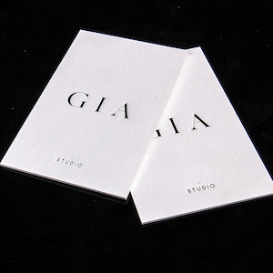 Cartes de visite typographiques personnalisées, Cartes de visite en papier coton 100 pcs