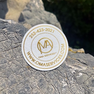 Custom Embossed Sticker, Blind Raised Embossing, Personalized Logo label, Gold foil stickers, creamy-white 200pcs