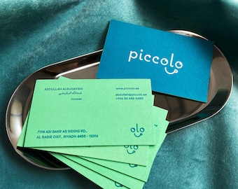 Custom Letterpress Business Cards: 600gsm Thick Cotton Paper, Embossed, Painted Edge (100pcs)