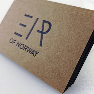 Craft Business Card/Calling Cards Letterpress 500gsm/Pantone Color Ink/Design and Print | Individuelles Logo/100stk