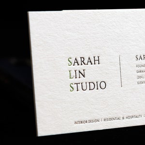 individuelle Letterpress-Visitenkarten