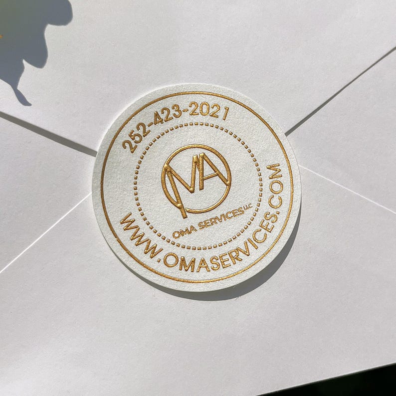 Custom Embossed Sticker, Blind Raised Embossing, Personalized Logo ...