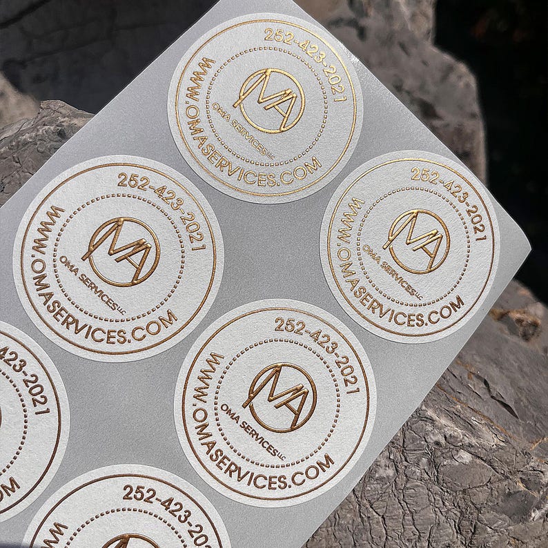 Custom Embossed Sticker, Blind Raised Embossing, Personalized Logo ...