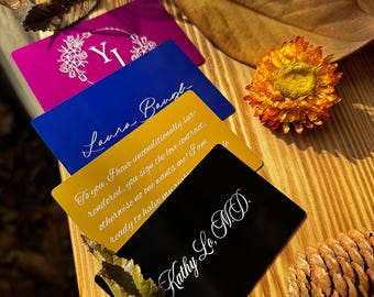 Laser Engraved Aluminum Business Card: Personalized Metal Calling Card