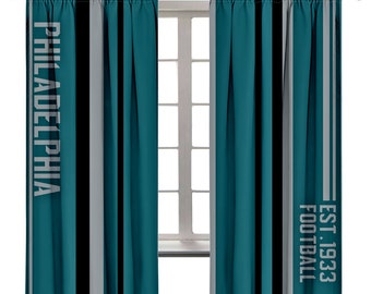 Nach Maß Philadelphia Verdunkelungsvorhang (2 Panel) Stange Taschen Top Verdunkelung Verdunkelung Zimmer Fenster Vorhänge für Wohnzimmer Schlafzimmer Haus